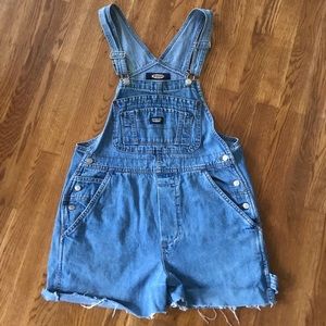 Denim short overalls size small